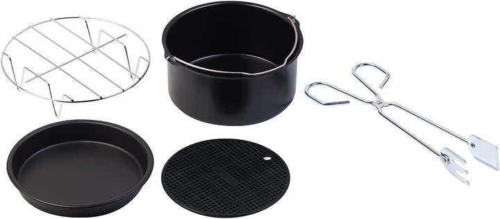 Rosenstein & Söhne Grillmatte: 5-tlg. Back- und Grill-Zubehör-Set für Ofen, Heissluft-Fritteuse, Gri