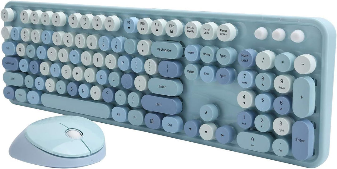 VBESTLIFE Drahtlose Tastatur, Tastatur mit einzigartigem Design, mechanische Tastatur, Retro-Design,