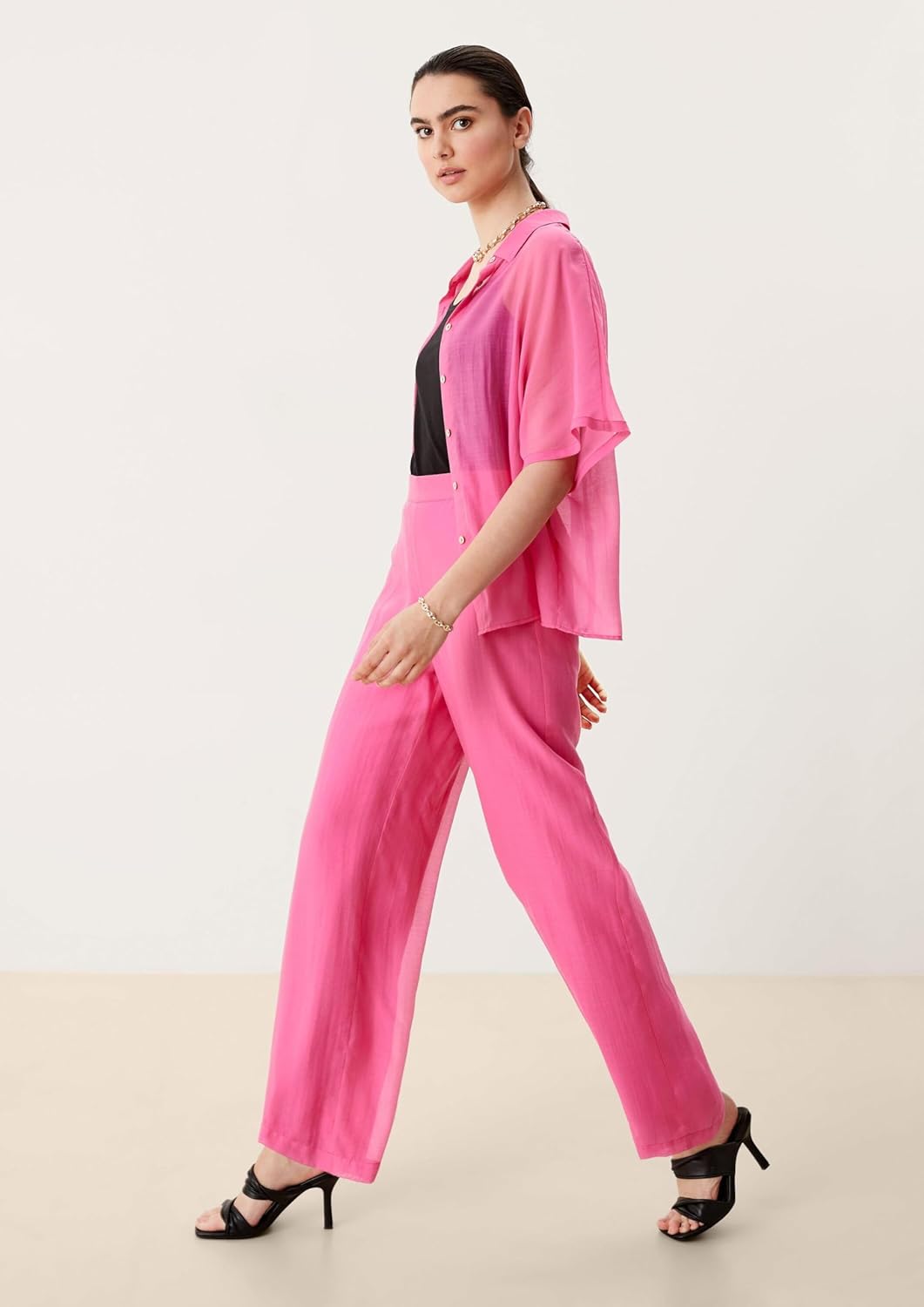 s.Oliver BLACK LABEL Damen Hose 36 Dunkelrosa, 36 Dunkelrosa