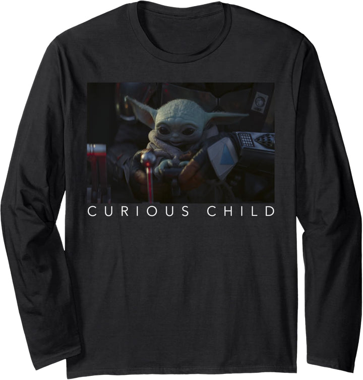 Star Wars The Mandalorian The Child Curious Child Frame Langarmshirt
