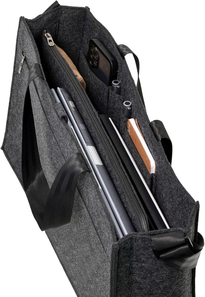 46228 Desk Sharing Tasche SUMBA, Arbeitstasche aus rPET-Filz, Umhängetasche für einen mobilen Arbeit