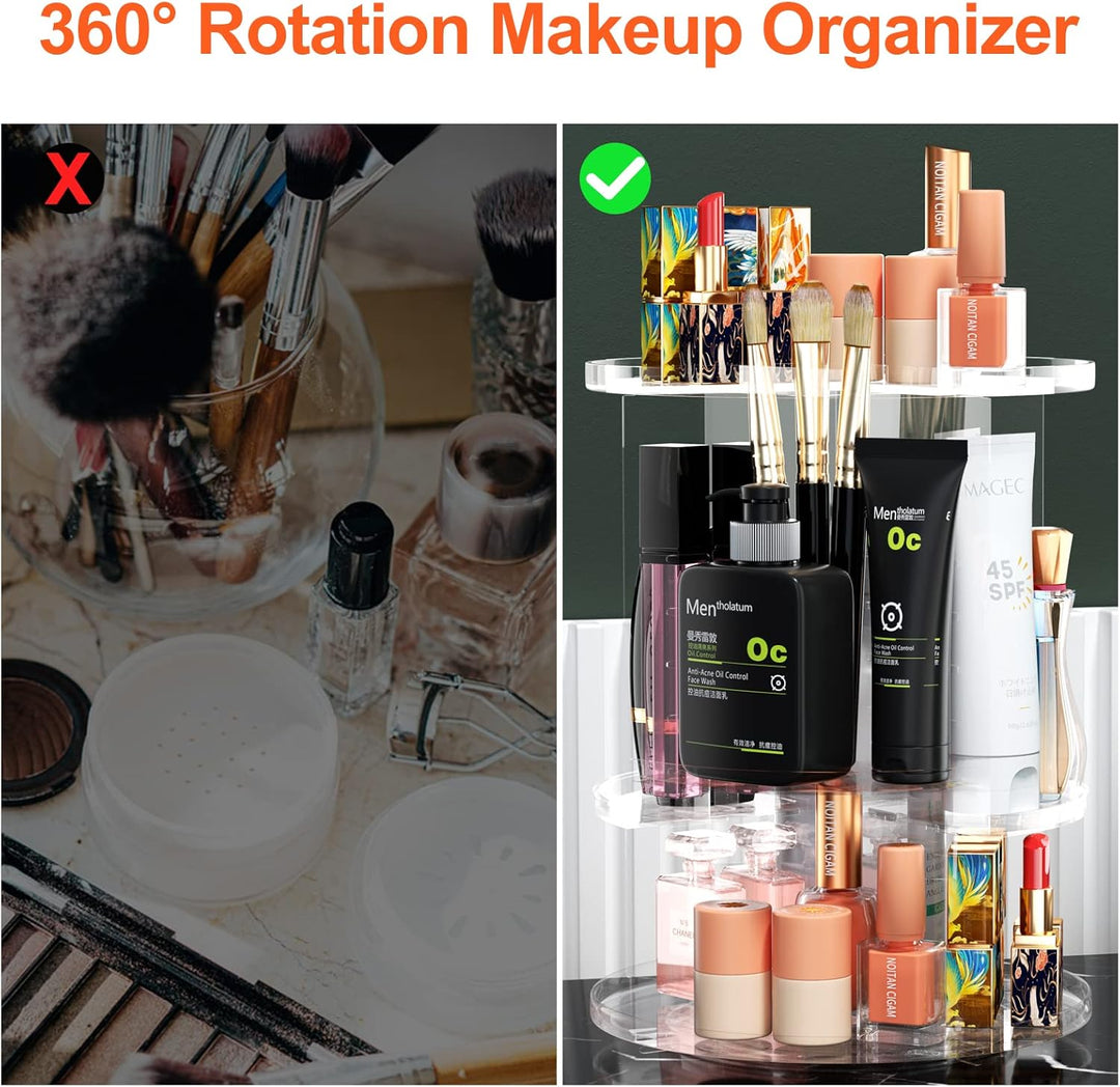 Newaner Make Up Kosmetik Organizer, 360 Drehung Lippenstift-Organizer Kosmetische Aufbewahrungsbox D