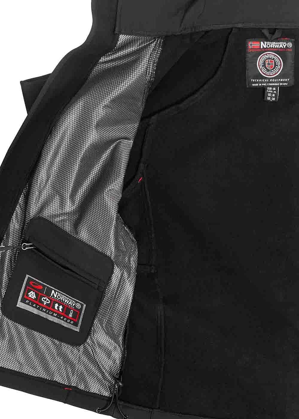 Geographical Norway Techno Men Softshelljacke für Herren, atmungsaktiv, für den Outdoor, Winter, Win