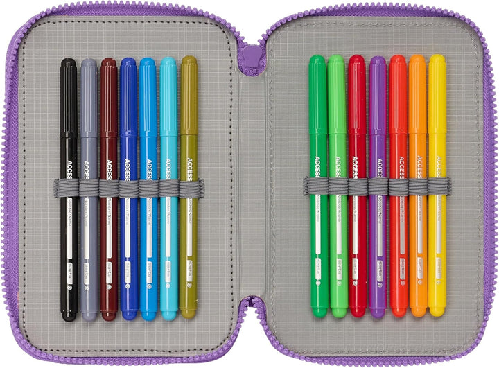 Stitch Sweet Schulmäppchen mit 36 Utensilien, Federmäppchen für Kinder, ideal für Kinder von 5 bis 1