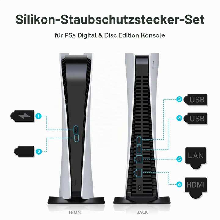 GRAUGEAR Kühl- und Staubschutz-Upgrade für PS5 Original, PS5 M.2 SSD Kühlkörperabdeckung mit Lüfter-