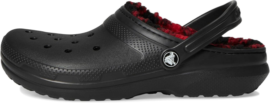 Crocs Classic Clog - Seasonal Graphic (Little Kid/Big Kid) 30 EU Buffalo Plaid Black Varsity Red 1,
