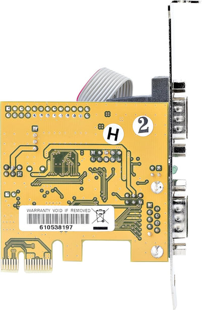 StarTech.com 2 Port PCI Express Serielle Schnittstellenkarte, PCIe auf RS232 (DB9) Karte, Serielle A