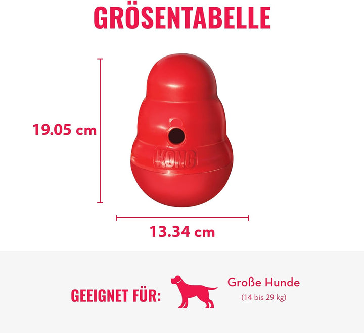 KONG Wobbler - Interaktives Hundespielzeug zur Leckerliausgabe - Langsamfresser - Für Gesunde Ernähr