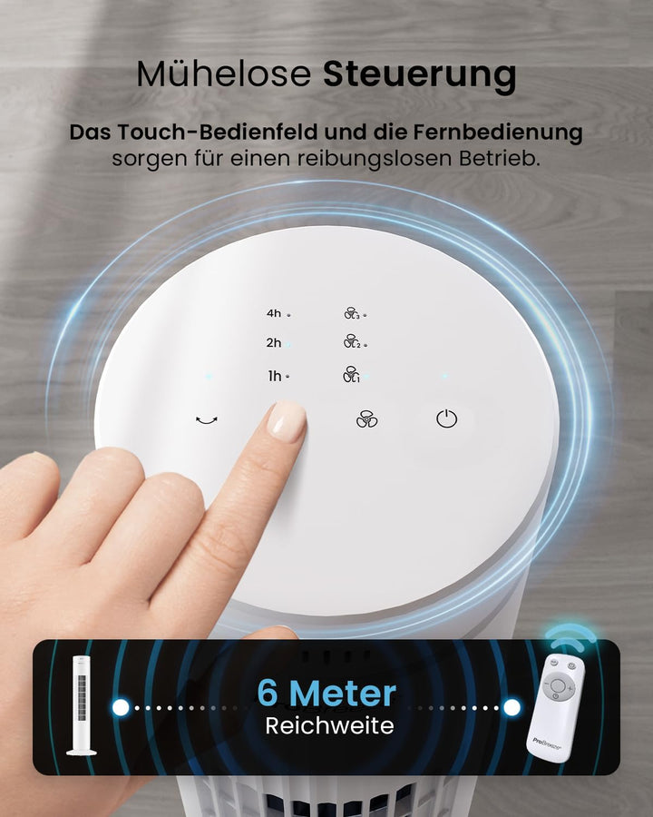 Pro Breeze™ Oszillierender Turmventilator, 79 cm Höhe, 70 Grad Oszillation, Säulenventilator mit 3 G