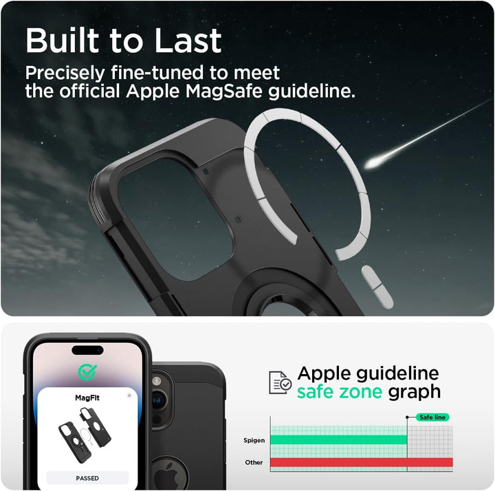 Spigen Tough Armor MagFit Hülle für iPhone 14 Pro Max -Schwarz, Schwarz