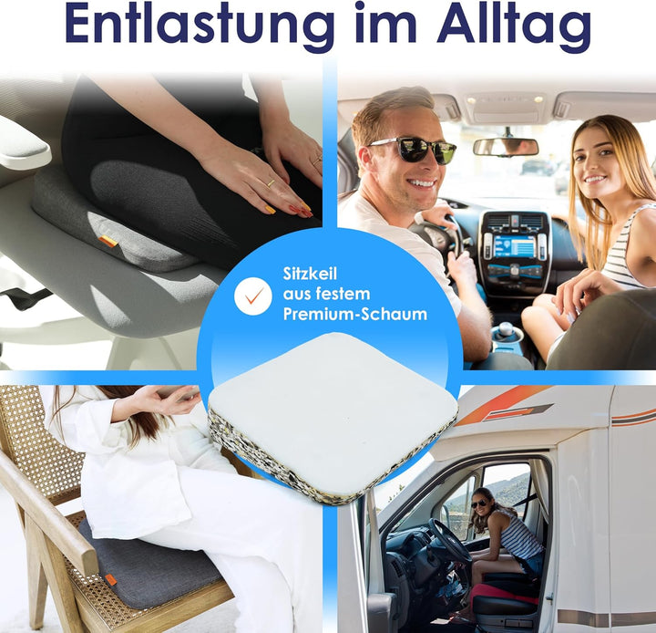 DYNMC you Keilkissen Auto Mittelhart H3 - Test SEHR GUT - INNOVATIONSPREIS ERGONOMIE mit Physiothera