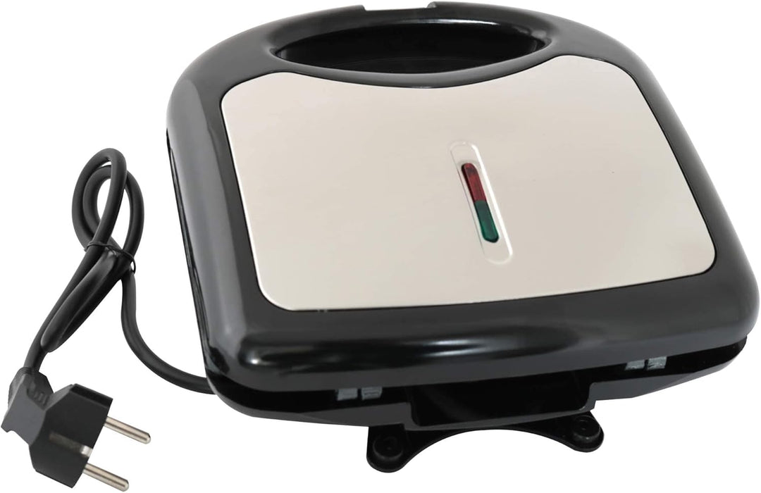 Deski Sandwichmaker 750 Watt Schwarz silber Sandwichtoaster Maker