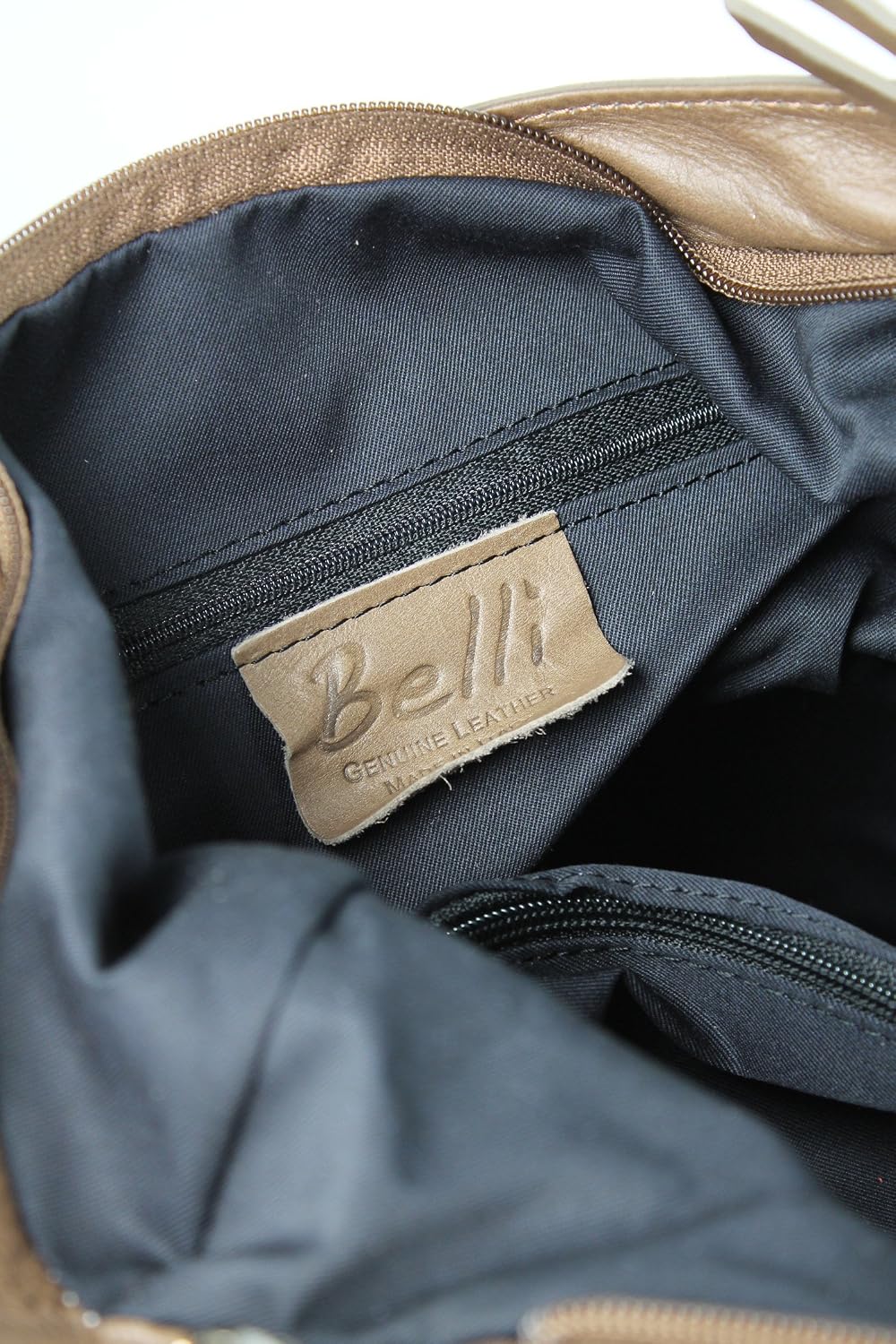 Belli ital. Nappa Leder Shopper Handtasche Damentasche Ledertasche - Farbauswahl - 35x31(mittig) x17