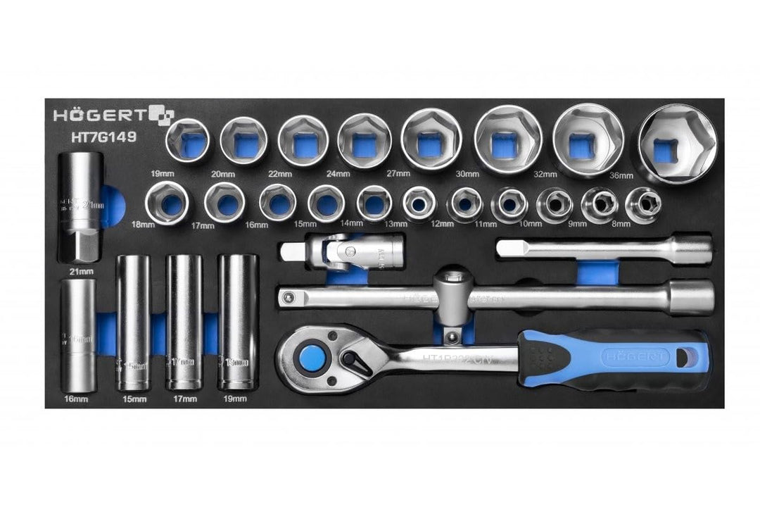 Högert Technik Werkzeug-Set HT7G149 Chrom-Vanadium-Stahl
