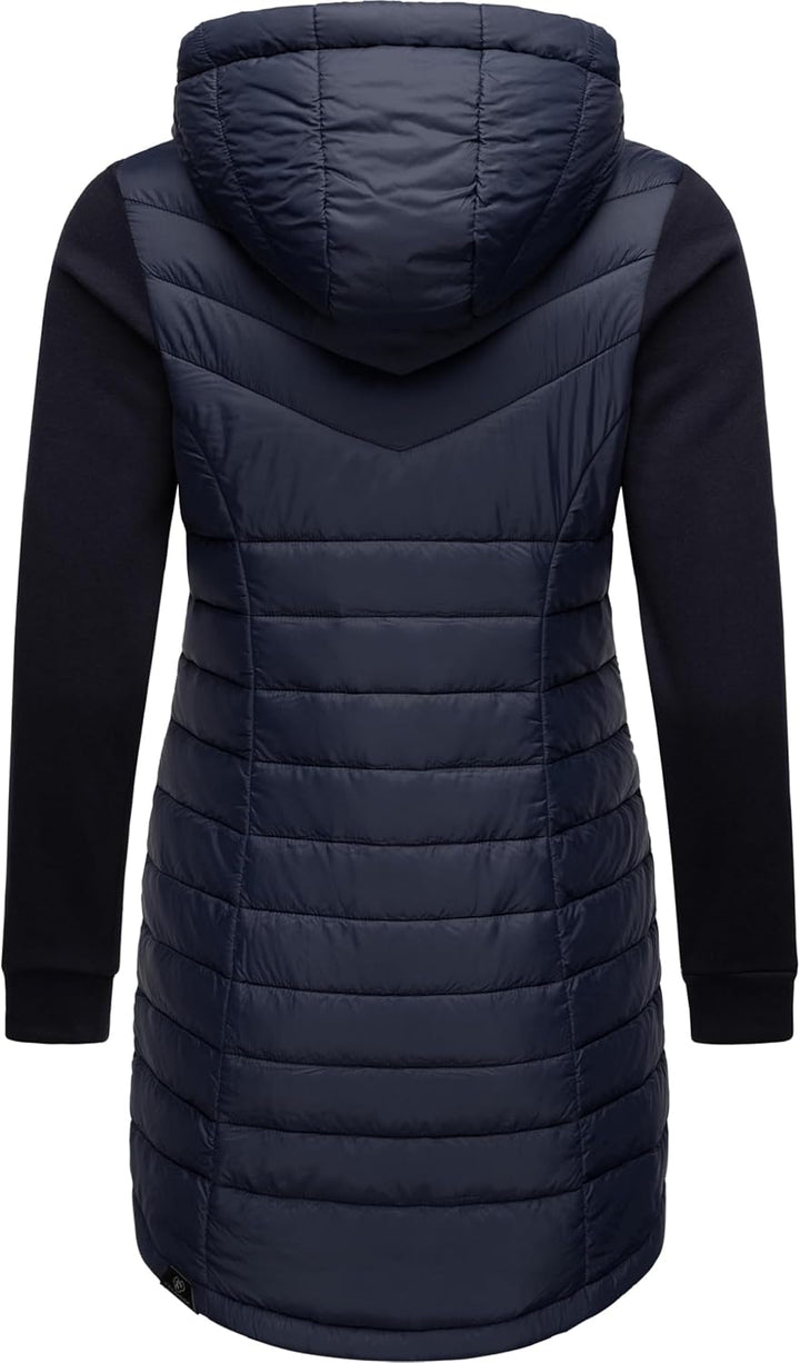 Ragwear Damen Übergangsjacke leichte Jacke lang mit Kapuze Lucinda Long II Intl XS-6XL 3XL Navy24, 3