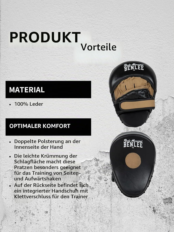 BENLEE Handpratzen aus Leder (1 Paar) Moore Schwarz Einheitsgrösse, Schwarz Einheitsgrösse
