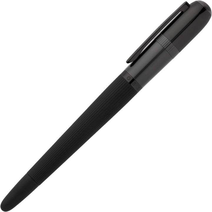 Hugo Boss Füllfederhalter Contour Black Messing/Edelstahl Schwarz, Grösse: ca. 13,6cm x 1cm x 1cm, H
