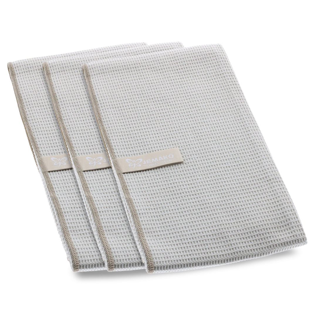 Jemako Trockentücher im 3er Set Gross 45 x 80 cm (Natur), Natur