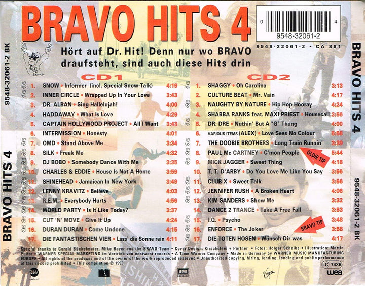 Bravo Hits 4, Audio-CD