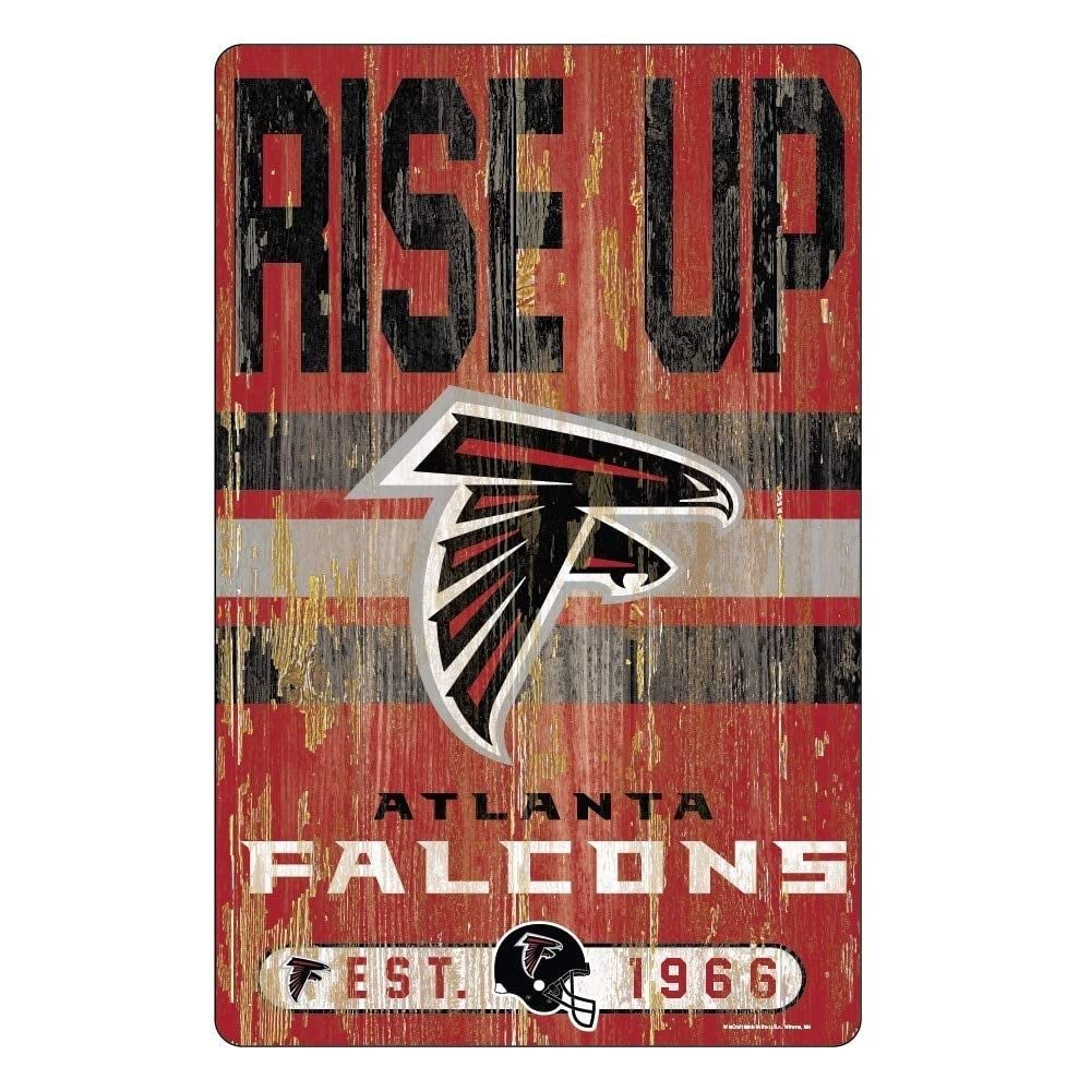 Wincraft 11x17 Wood Sign New York Jets Schild 28 x 43 cm Holzspruch Atlanta Falcons Einheitsgrösse T