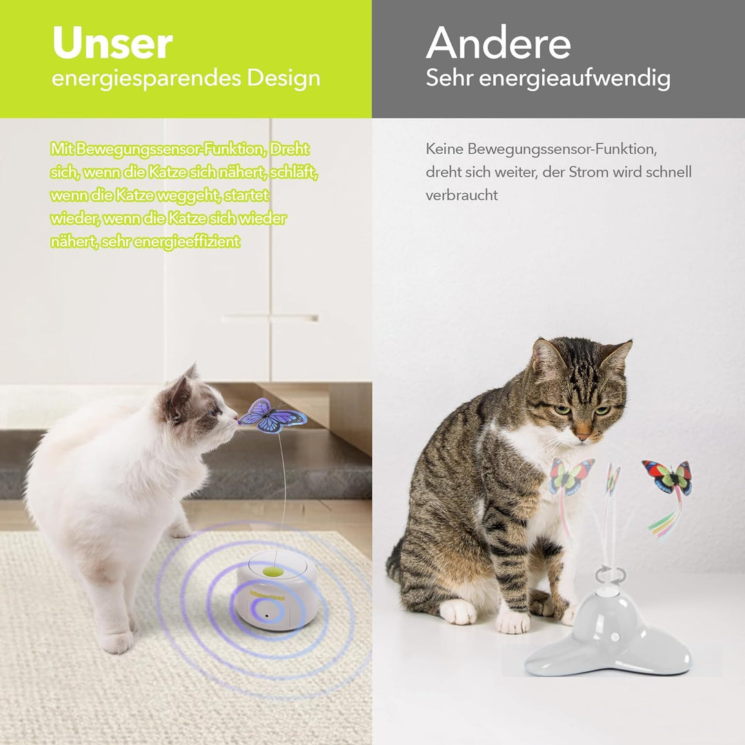 Pet Prime Automatisches Katzenspielzeug, Elektronisches Katzenspielzeug, Katze Schmetterling Spielze