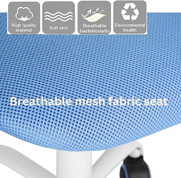 FurnitureR Moderner Computersitz, verstellbar, Drehstuhl, ohne Armlehne, Arbeitszimmer für Kinder, B
