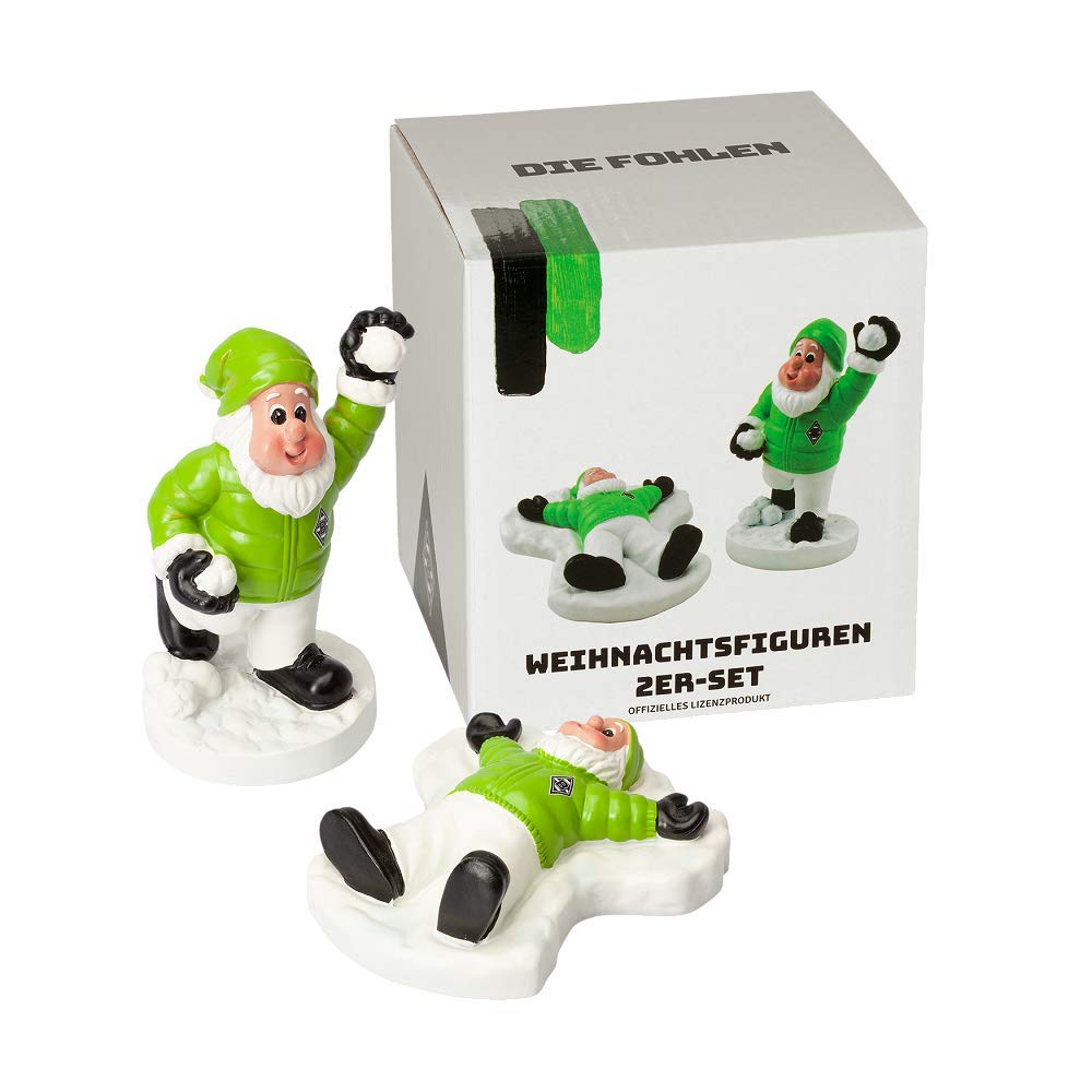 Borussia M?nchengladbach Weihnachtsfiguren 2er-Set Weihnachten Zwerge, 208055