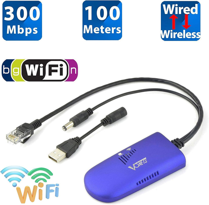 VONETS 2,4GHz WLAN Bridge/Signal Repeater/WiFi Hotspot Extender/Wireless Ethernet Bridge/RJ45 zu WiF