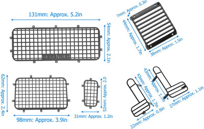 RC-Fenstergitter aus Metall, Klein, Leicht, Exquisite Verarbeitung, Simulation Exquisite Verhindert