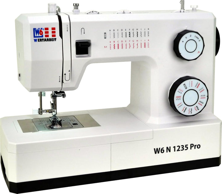 W6 Nähmaschine N 1235 Pro mit 24 Programmen | Freiarm | automatischer Einfädler | obenliegende Spule