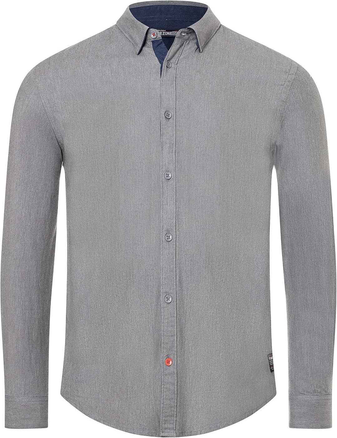 Timezone Herren Hemd S Dark Grey Melange, S Dark Grey Melange