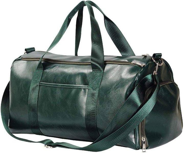 Vmokki Sporttasche mit Schuhfach Nassfach Reisetasche aus PU Leder Gross Wasserdicht Fitnesstasche W