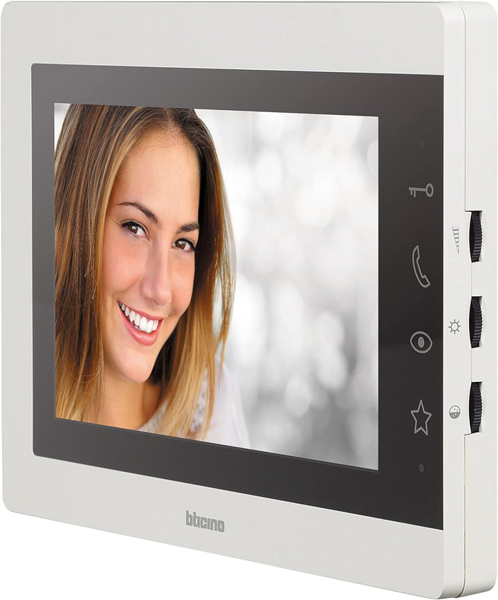 Bticino 333253 Interne 7 Zoll Video-Türsprechanlage, 2-adrig 317913, mit Netzteil Plug-In Stecker