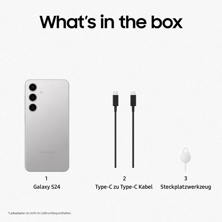 Samsung Galaxy S24 AI Smartphone, 8 GB RAM, 128 GB Speicher, Marble Gray, 3 Jahre Herstellergarantie