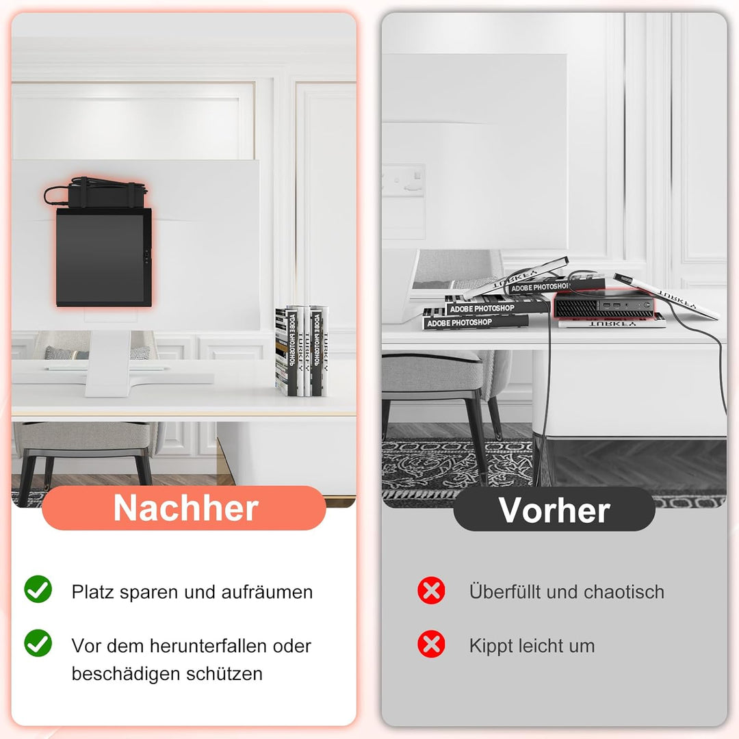Halterung für HP Desktop Mini PC Halterung VESA/Wand/Unter Schreibtisch Halterung für HP EliteDesk 8