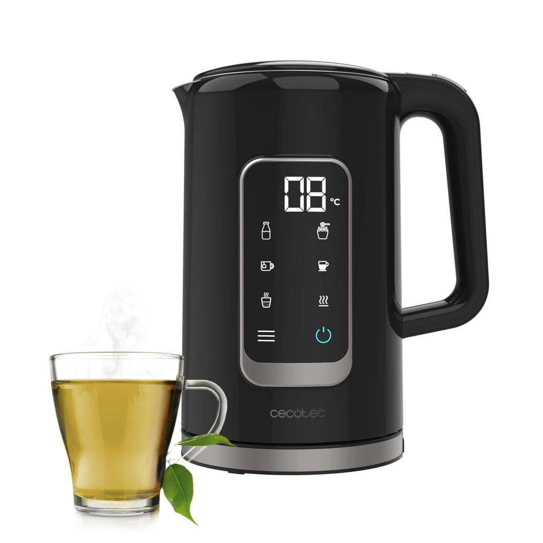Cecotec Elektrischer Wasserkocher Thermosense 500 Touch, 1,7 l, Touchscreen, 2200 W, innen aus Edels