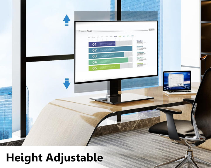 FITUEYES TV Standfuss TV Ständer Schwenkbar für 19-42 Zoll LCD LED OLED Plasma Flach & Curved Fernse