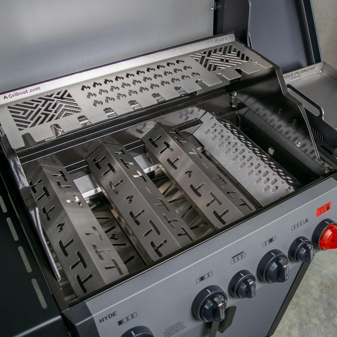Grillrost.com Das Original Aromaschiene für Enders Hyde 3/4/6 Sikr Turbo - Brennerabdeckung aus mass