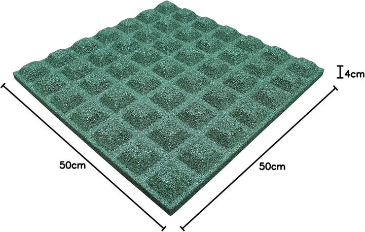 6x Fallschutzmatte 50x50x4cm Grün Yoga Training Turnmatte Indoor Outdoor Fitness Workout