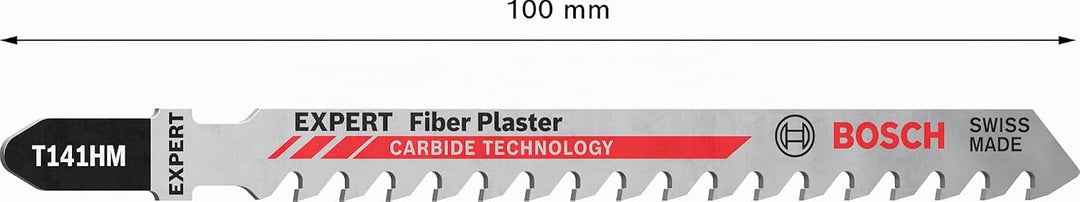 Bosch Accessories Professional 10 tlg. EXPERT ‘Fiber Plaster’ T 141 HM Stichsägeblatt (für Faserzeme