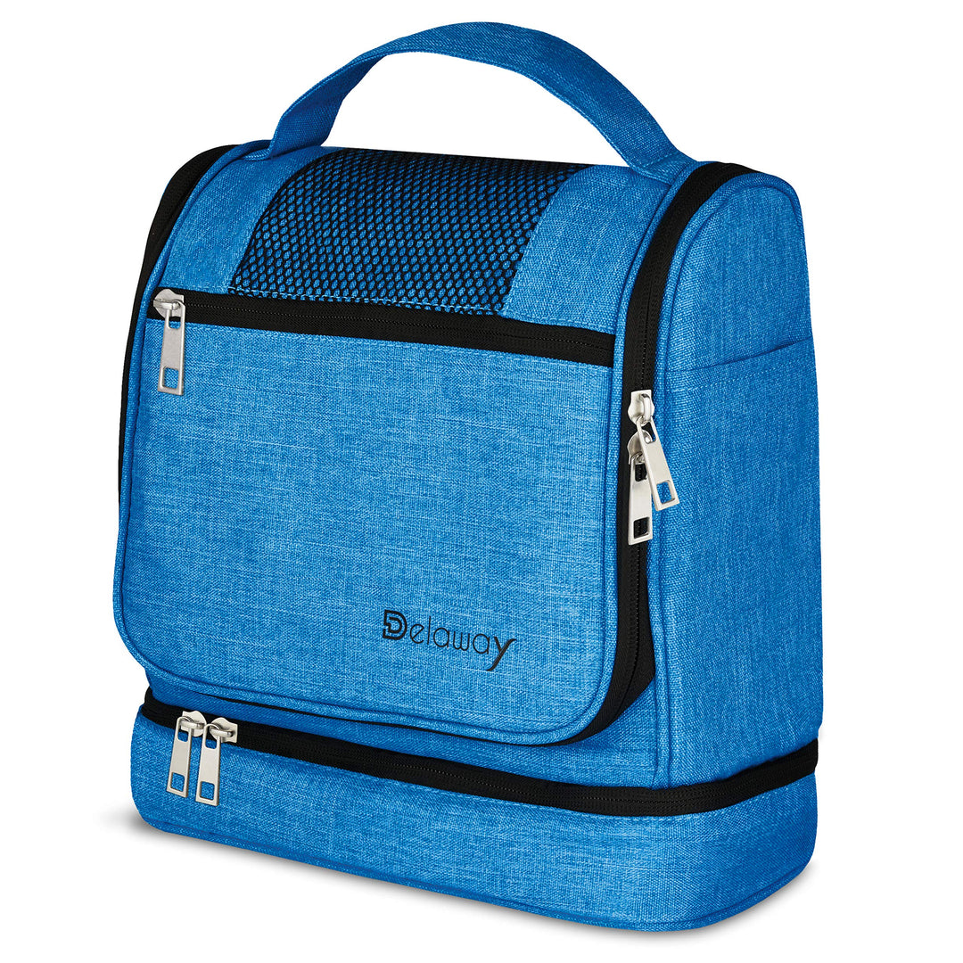 DELAWAY XXL Kulturbeutel zum Aufhängen [Design 2024] Grosse Kulturtasche für Damen, Herren mit Koffe