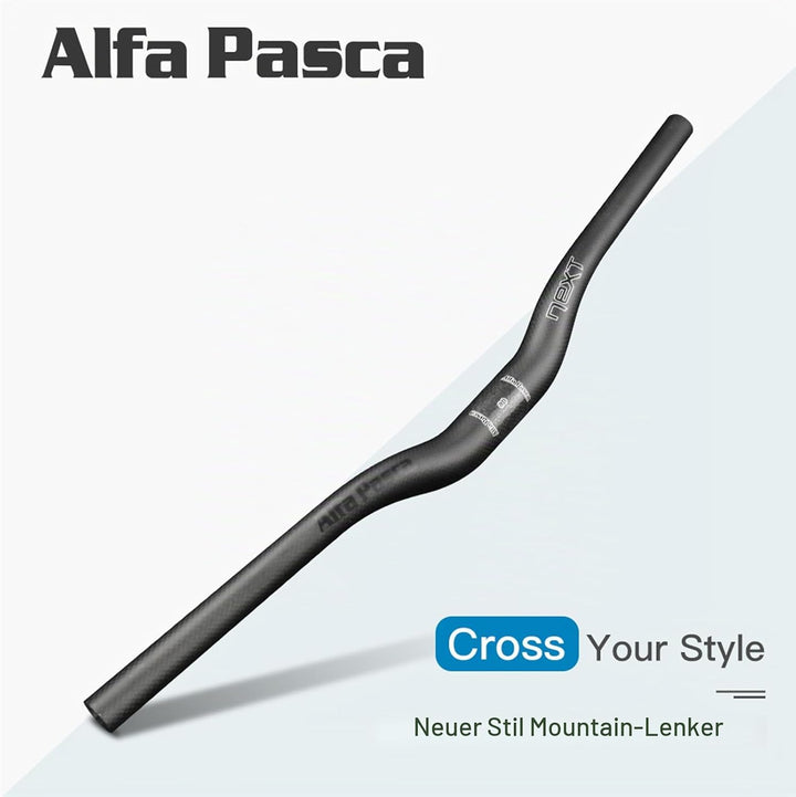 Alfa Pasca Carbon Mountain Fahrrad Lenker Ebene Steigleitung MTB Fahrrad Lenker Rot/Schwarz 3K Matt/