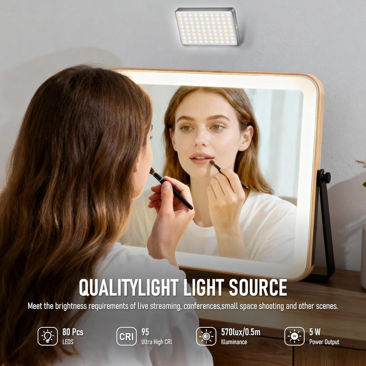 80 LED Selfie Telefon Licht für iPhone/iPad/Kamera, Tragbare Videokonferenzbeleuchtung mit Clip, Wie