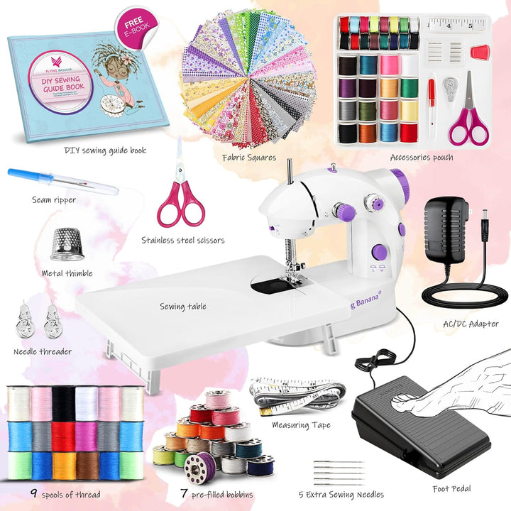 Easy Sewing Machine for Beginner Kid, Electric Portable Sewing Machine Lightweight, Small Household