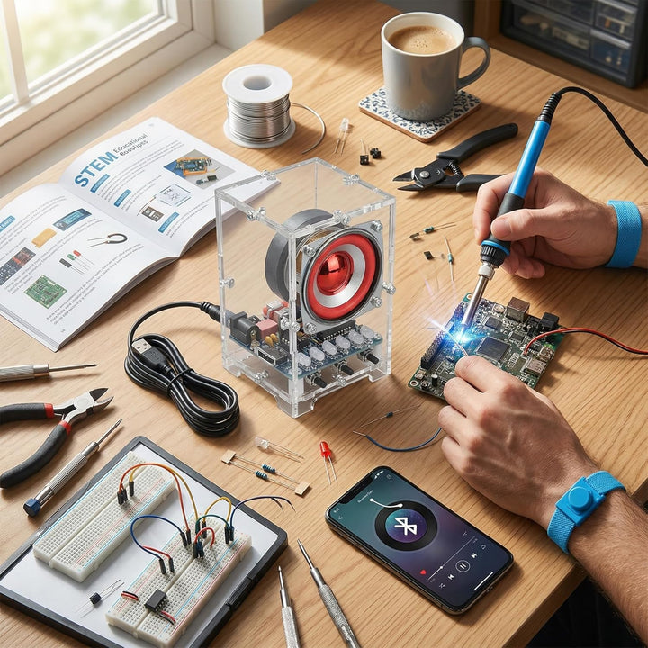 Garosa DIY Bluetooth-Lautsprecher-Kit für Lötprojekte, Mini-Elektronik-Verstärker, Heim-Stereo-Quali