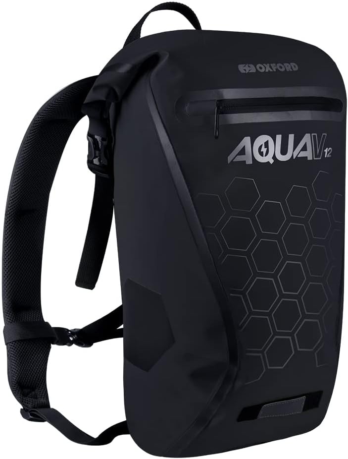 Oxford Aqua Backpack - Waterproof Cycle Rucksack With Reflective Details For High-Visibility Schwarz