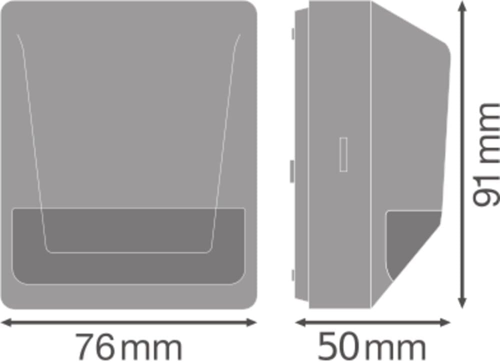 LEDVANCE Sensor für Wandmontage, 180 Grad Erfassungsradius, IP55 Schutzklasse, Dunkelgrau, Sensor Wa