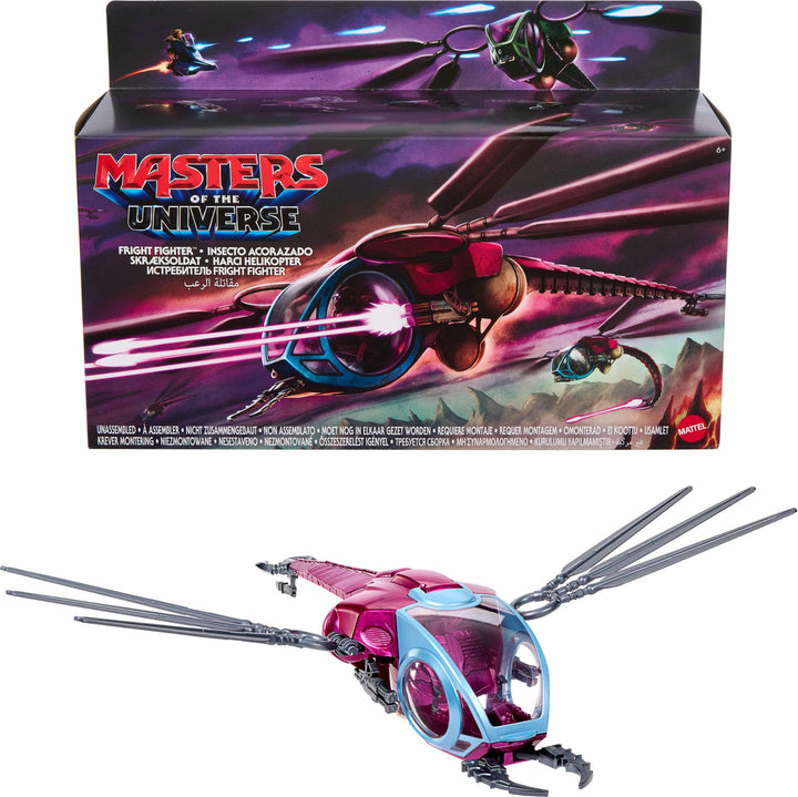 Masters of the Universe Fright Fighter Origins Fahrzeug, Skelett, bewegliche Flügel und Krallen, kom