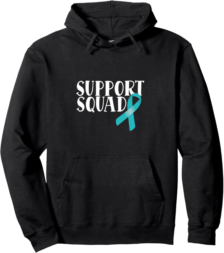Support Squad Ovarian Cancer Awareness Pullover Hoodie