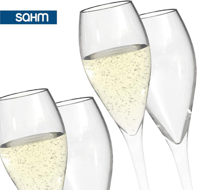 Sahm Champagner Gläser (6 STK) - Champagnerflöten a 220 ml - Ideal auch als Sektflöten & Sektgläser
